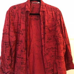 VINTAGE RED TEE/BLOUSE ❤️